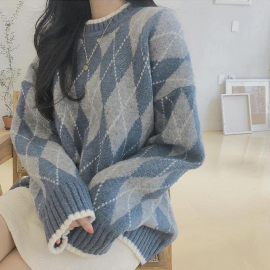 31552790-아가일라운캐주얼드다이아니트