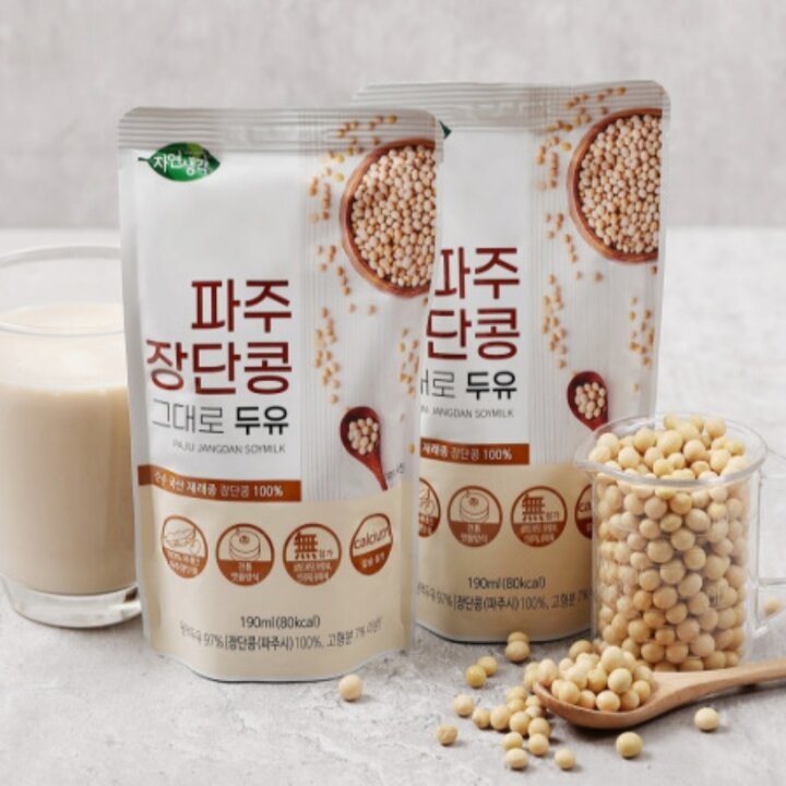 맷돌방식으로 만든 무첨가 파주 장단콩 그대로 두유 190ml 20팩