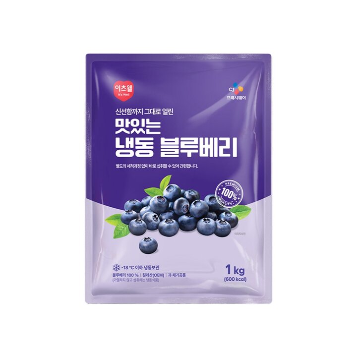 CJ프레시웨이 이츠웰 냉동블루베리1Kg x 1개