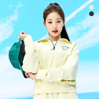 [아이더](장원영착용) 여성 베이직 하프 집업 맨투맨 티셔츠_DWP23244