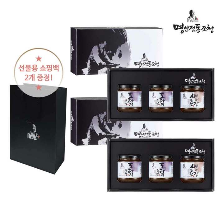 [더블구성] 강봉석 식품 명인 조청세트 (도라지조청 310g x 4병 + 생강조청 310g x 2병, 총 6병)
