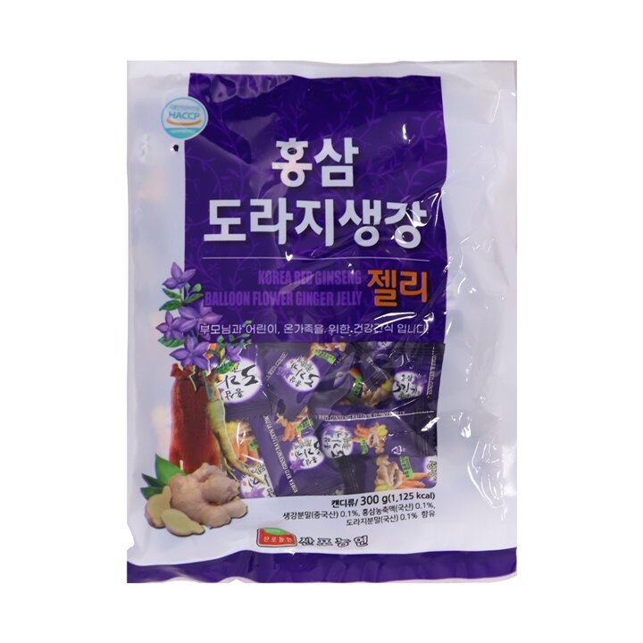 홍삼인 홍삼 도라지 생강 젤리 300g  x 4개