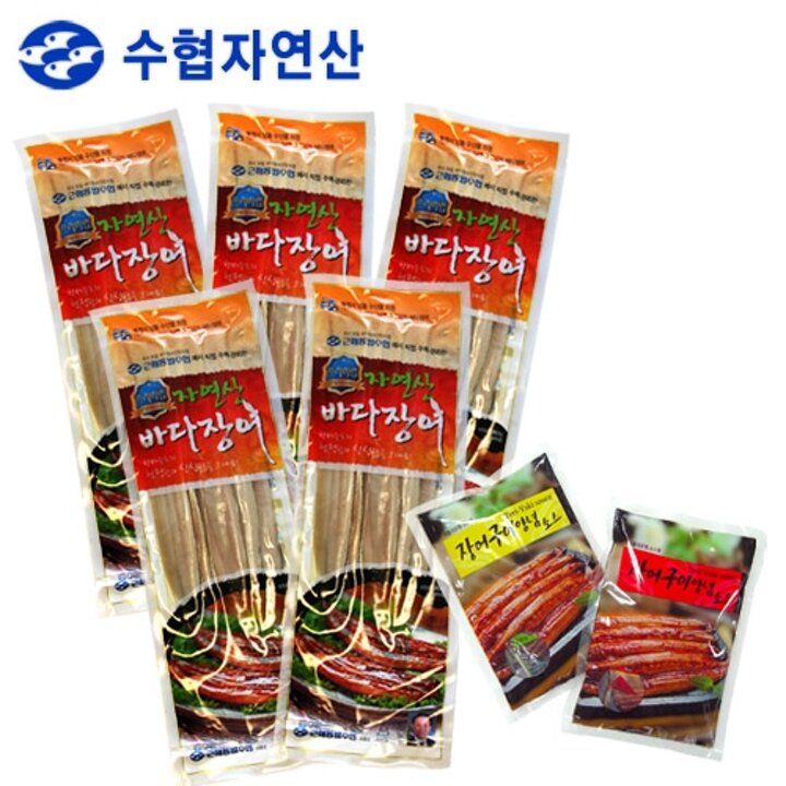 [근해통발수협] 프리미엄 자연산 바다장어 260g(5미) x 3팩 / 소스(매운맛2,순한맛2)