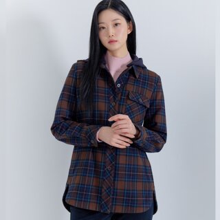 [지센] (2컬러) 체크 아우터형 셔츠 LCWSPA22