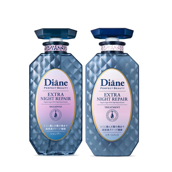 다이안 퍼펙트 뷰티 엑스트라 나이트 리페어 샴푸 + 트리트먼트 450ml