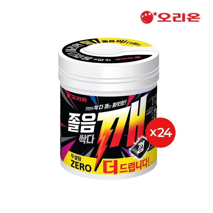 오리온 졸음싹다깨껌 용기(대)102g 24개
