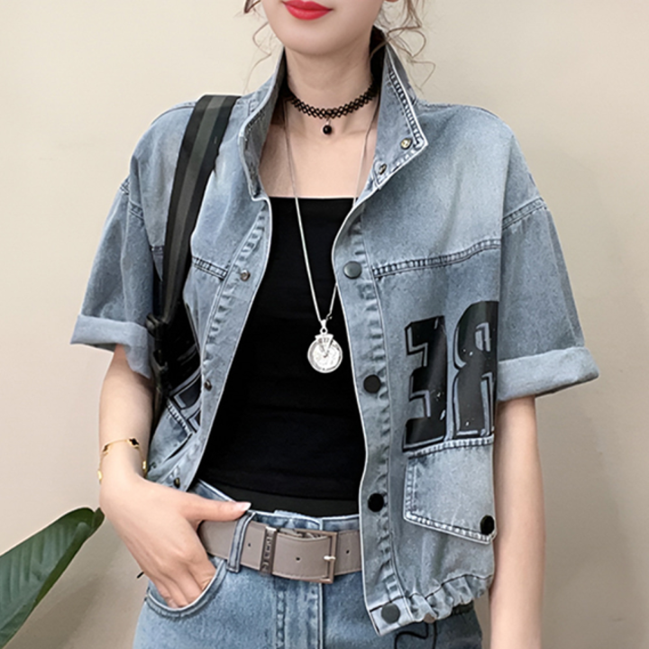 데님 워싱 재킷