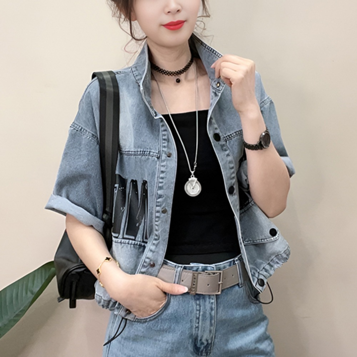 데님 워싱 재킷