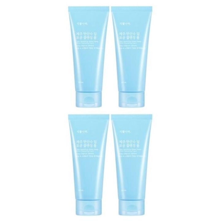 식물나라제주탄산수모공딥클렌징폼120mL4개