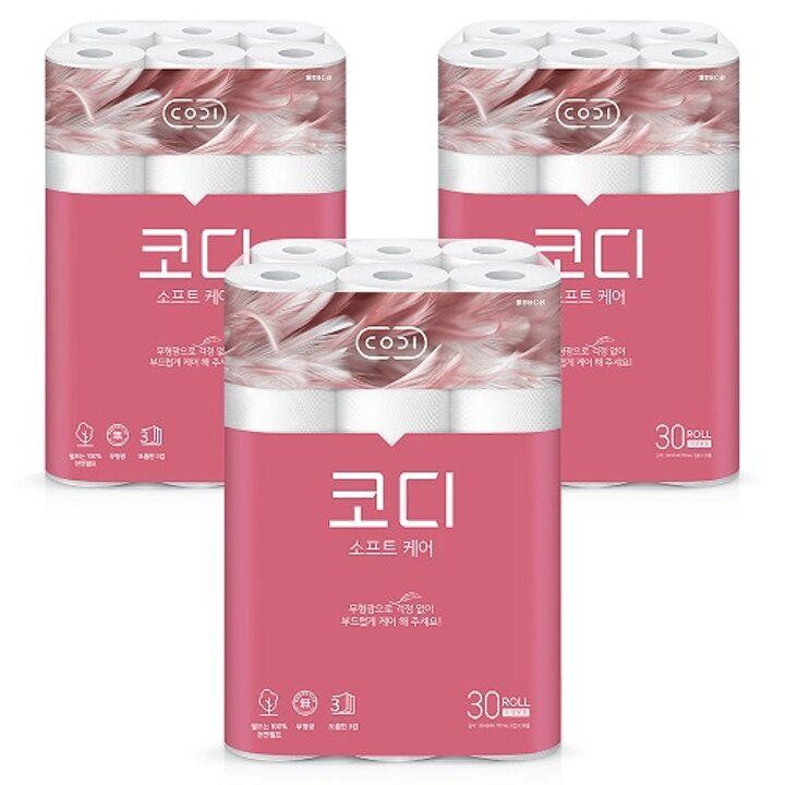 순수 화장지 30m*30롤 3팩