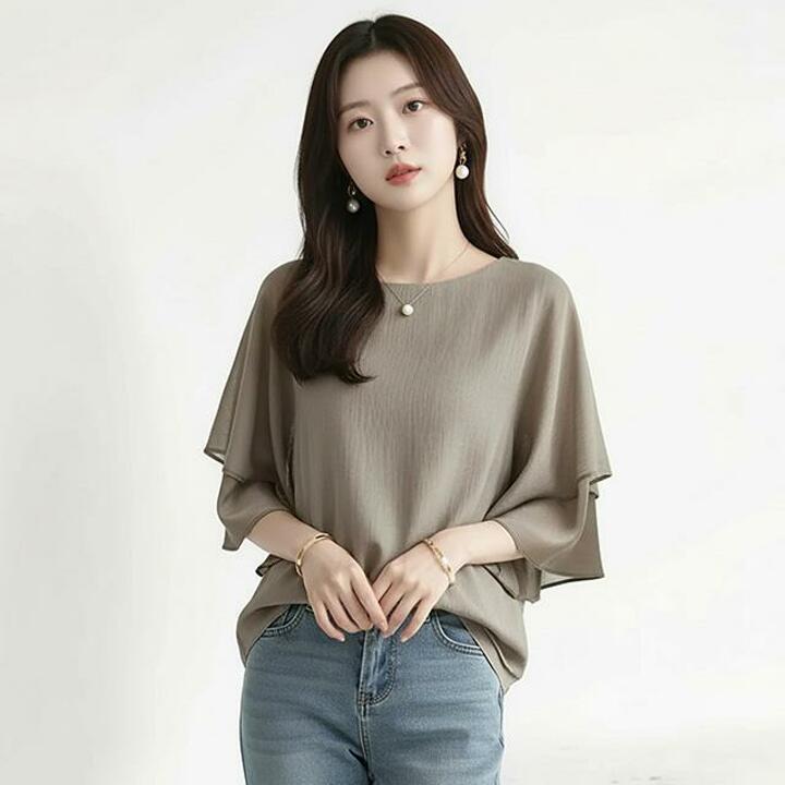 [플로레센스]미루나하늘하늘티블라우스2종