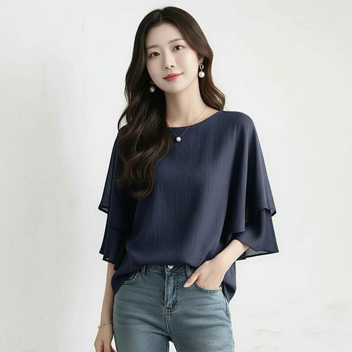 [플로레센스]미루나하늘하늘티블라우스2종