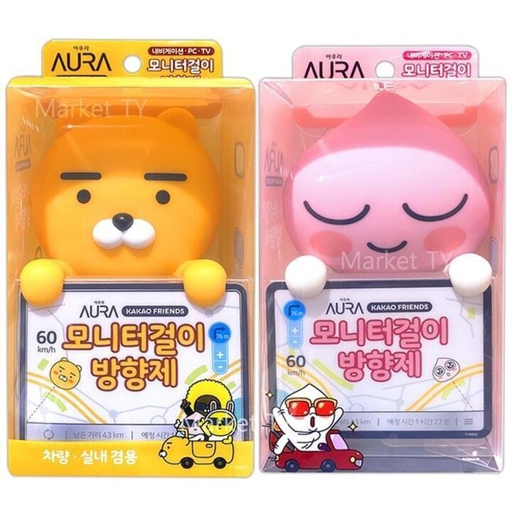 카카오 프렌즈 모니터 걸이형 방향제 2개 어피치 라이언 (40769548)