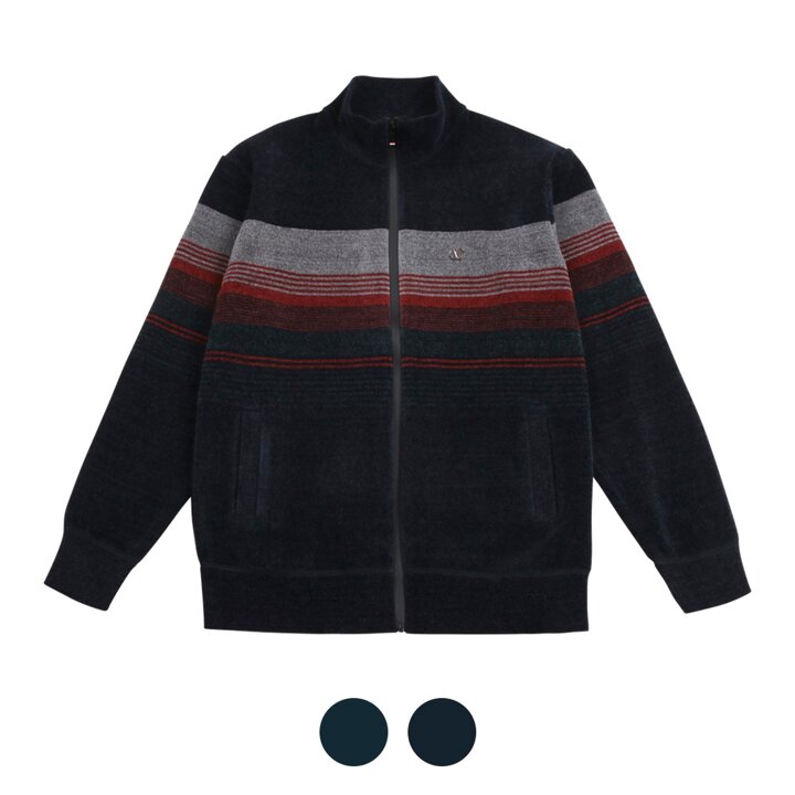 [파파브로] 남성 F/W 가슴배색 반집업 니트티셔츠 DO-KN-312,3
