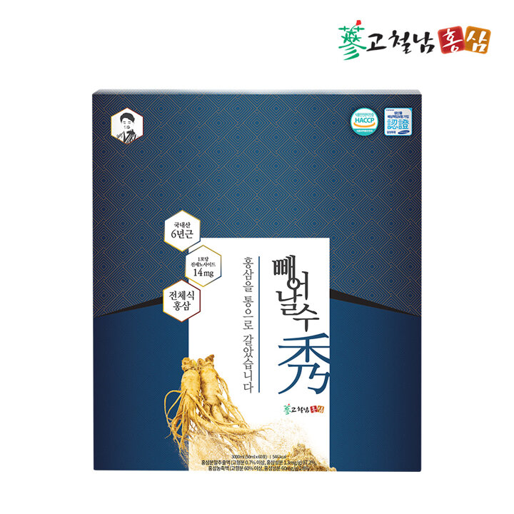 고철남홍삼 프리미엄 전체식 홍삼진액 빼어날 수 50ml x 60포