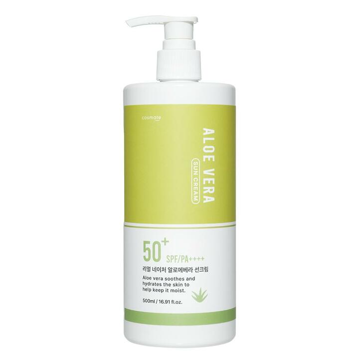 코스메이트 네이처 알로에베라 선크림 500ml SPF50+ PA++++
