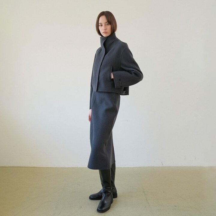 (신세계강남점)[정채연 착용] 핸드메이드 H라인 스커트 NEW4WS916