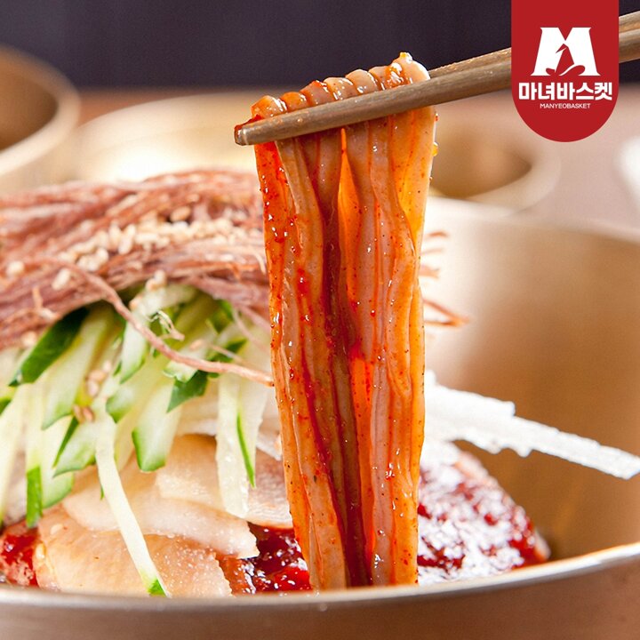 새콤달콤 고소한 참기름 비빔막국수 8인 (메밀면8+비빔장8+참기름8)