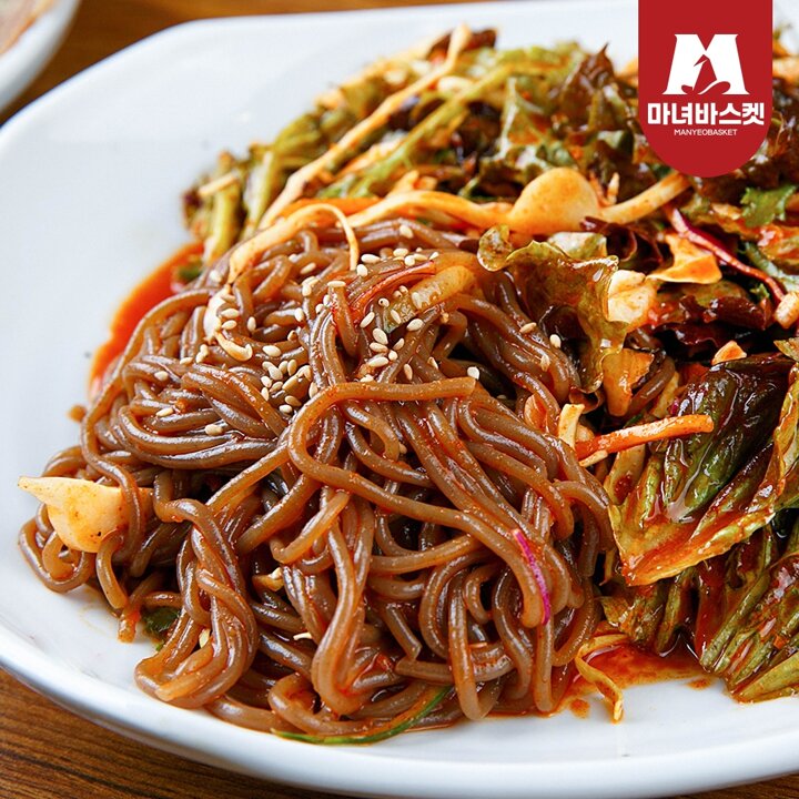 새콤달콤 고소한 참기름 비빔막국수 8인 (메밀면8+비빔장8+참기름8)