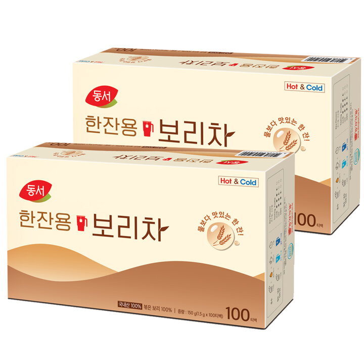 동서 한잔용 보리차  100T x 2개