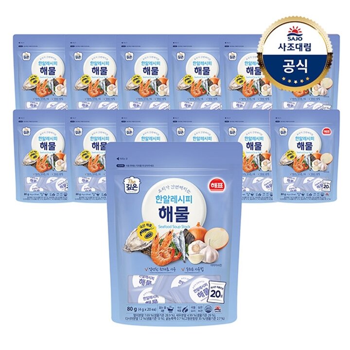 사조대림ㅣ한알레시피 해물 80g(4g x20개입) x12개