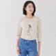 [지센] (4컬러) 슬럽 세레나 라운드 7부 티셔츠 LCTSP322