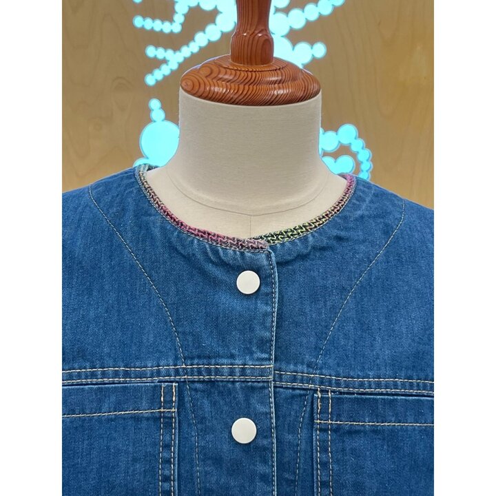 (신세계하남점)컬러 스티치 데님자켓(LC31E6DJ508X)