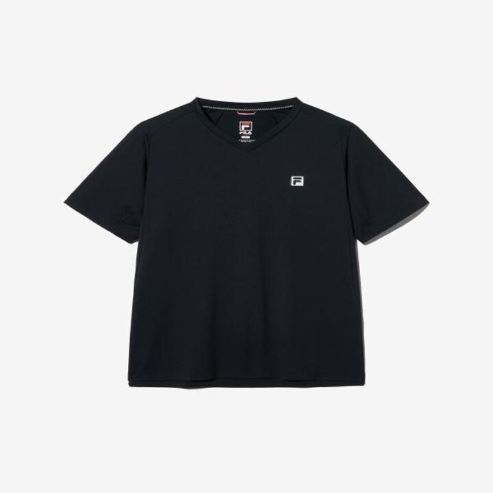 (대구신세계)[FILA] 테니스 브이넥 폴리싱글 티셔츠 (FS2RSH2302M BLK)
