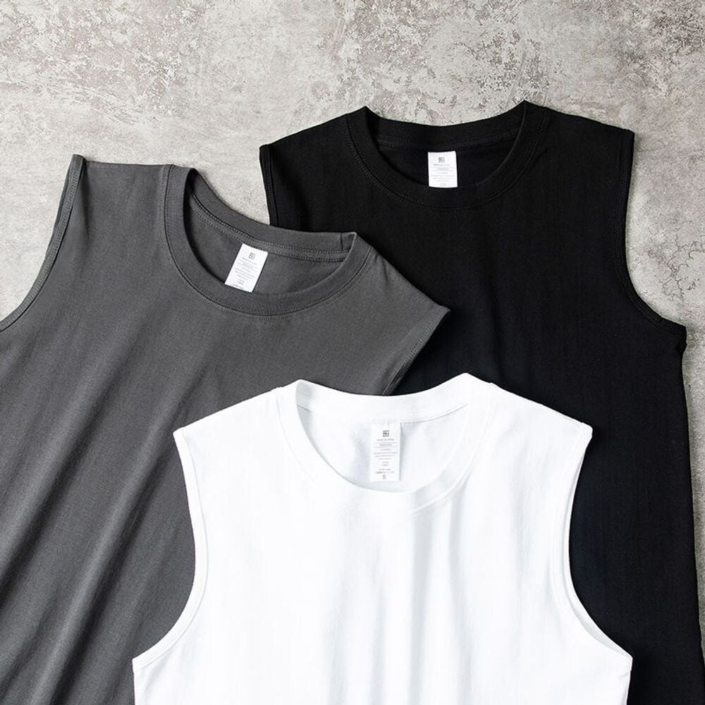 여름 남자 민소매 이너 무지 나시 순면 티셔츠 OC-TS5-SWFIL29J