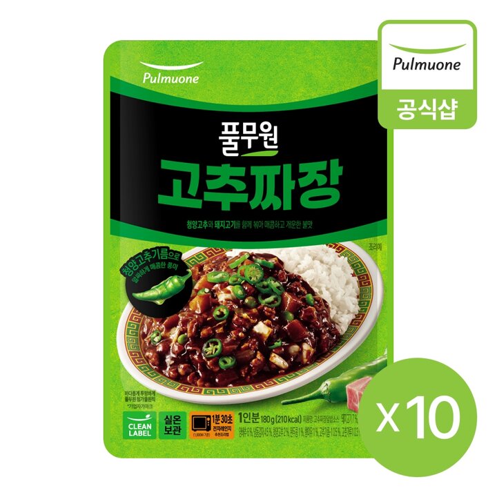 [풀무원] 고추짜장 덮밥소스 180gX10개