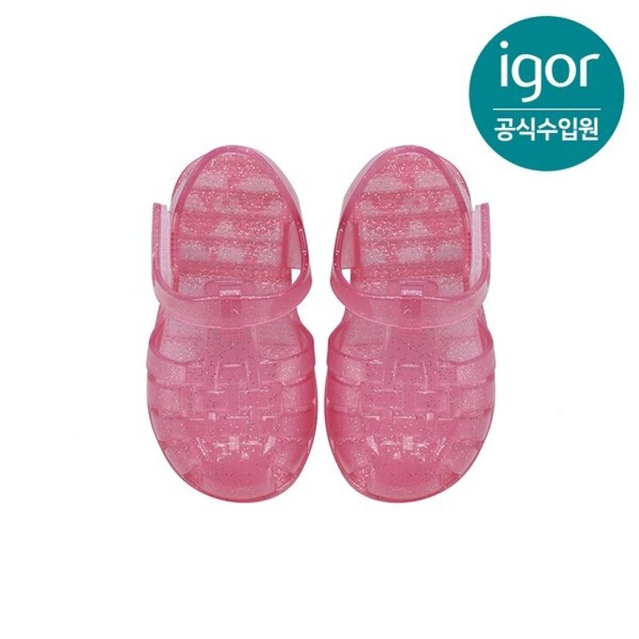 (대전신세계)[IGOR] 이고르 클라시카 크리스탈 글리터 푸시아 키즈샌들 여름샌들 유아샌들 키즈젤리슈즈