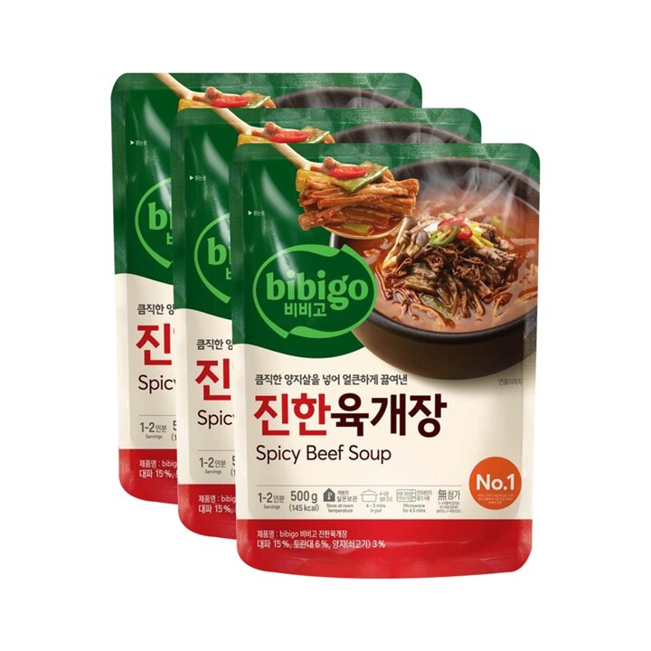 CJ 비비고 진한육개장 500g x3개