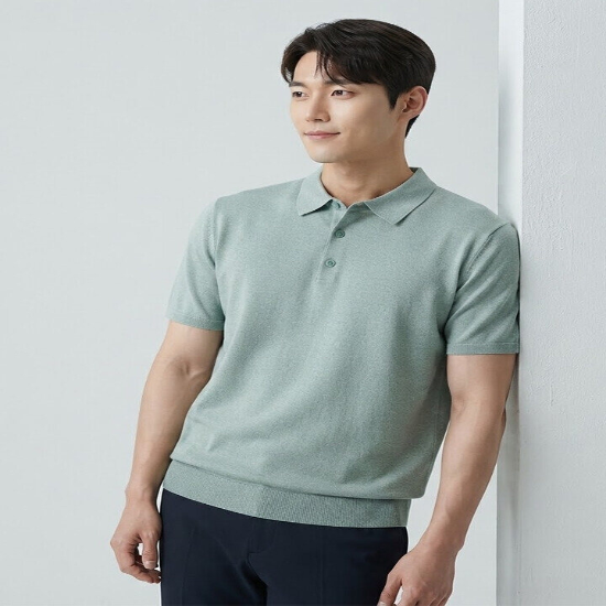 [오스틴리드]민트 카라넥 데일리 니트-A6NQ2310524B