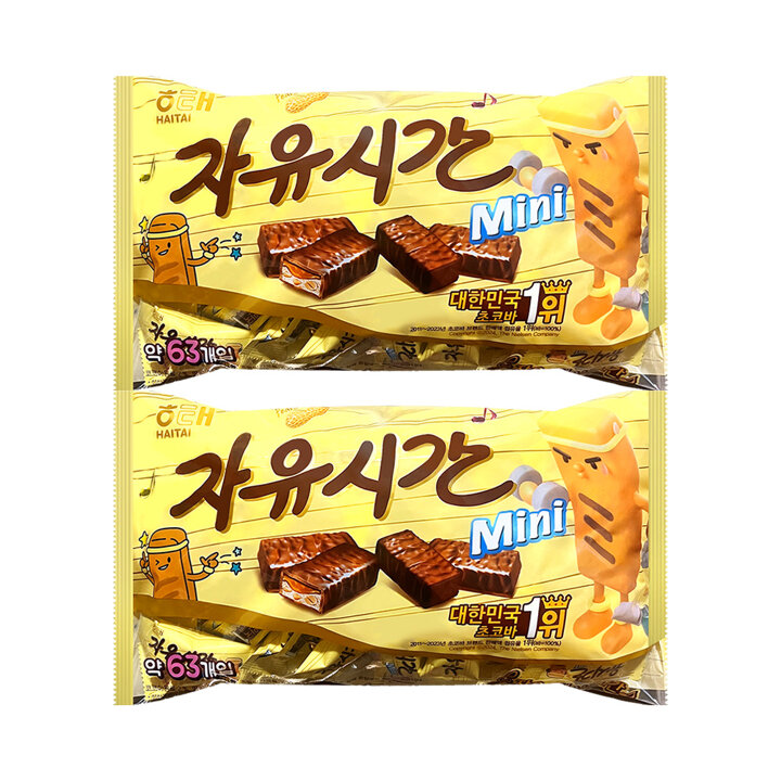 해태 미니 자유시간 초코바 630g 2개(10g 126개입)