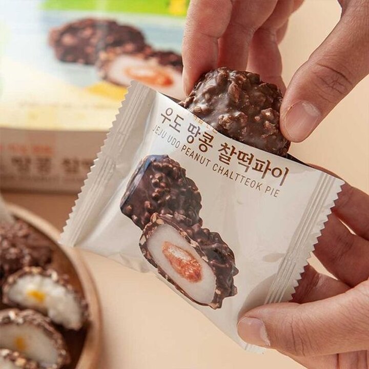제주에서 만든 우도땅콩 찰떡파이 300gx2박스 (총20입 개별포장)..[33142185]