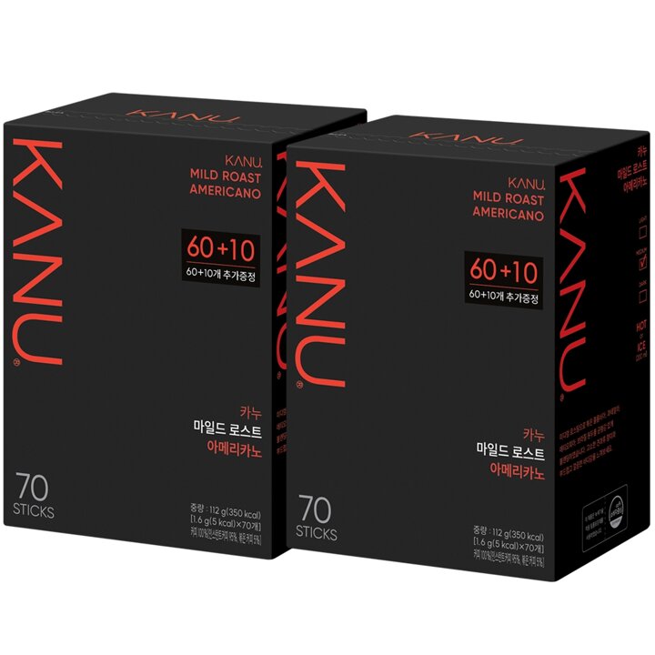 맥심 카누 마일드 레귤러 60T+10T x 2개