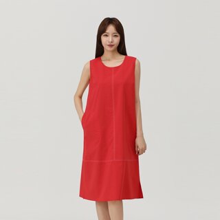 [PAT] 프리미엄 린넨 민소매 롱 원피스_MK42894