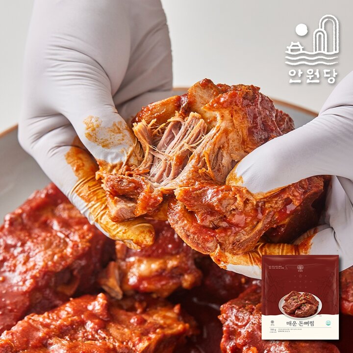 [안원당] 매운 돈뼈찜 700g x 3팩