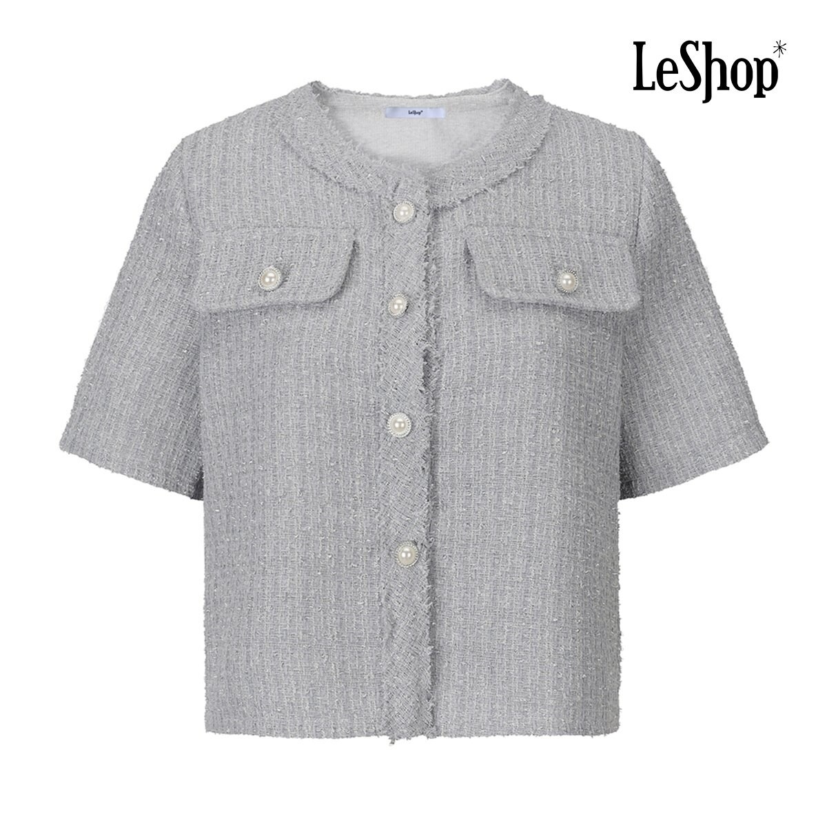 하객룩 여름 반팔 트위드 자켓 (BQ4JK001A)