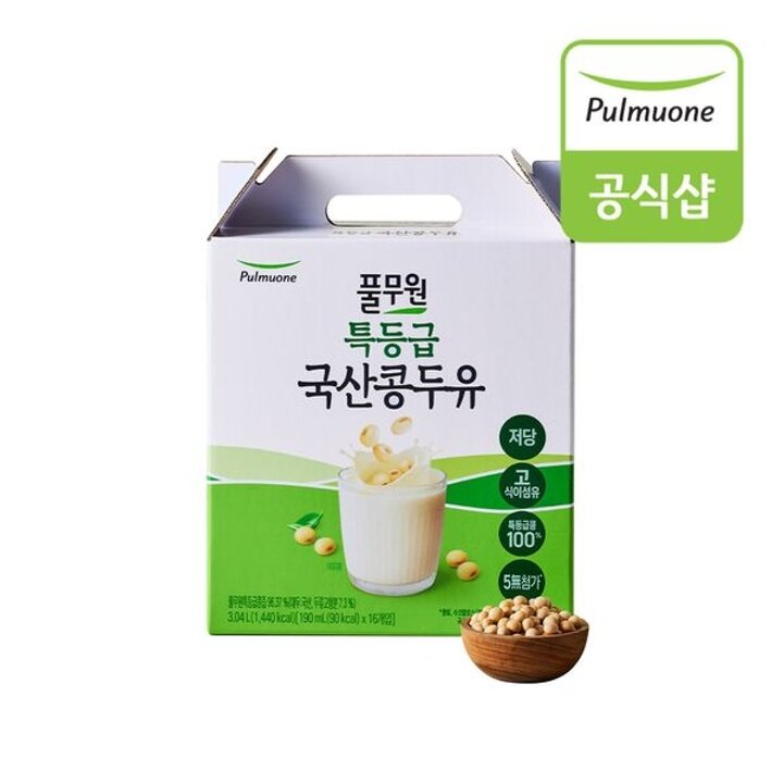 [하프클럽/풀무원] 특등급 국산콩두유 190mlX16개입 