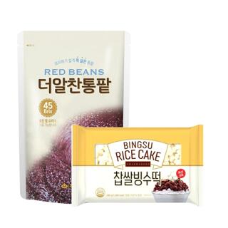 ★여름간식대전★ 더알찬통팥 빙수세트 (더알찬통팥1kg+찹쌀빙수떡) /팥빙수 여름간식 여름디저트 