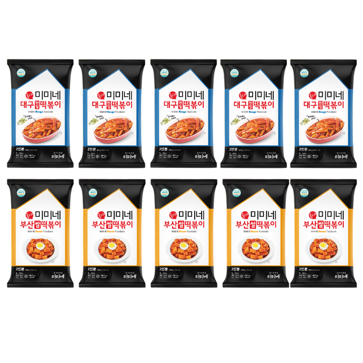 미미네 대구 판밀 떡볶이 5봉+부산쌀떡볶이 5봉 (총 20인분)