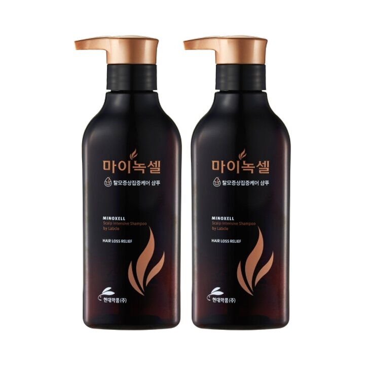 현대약품 마이녹셀 스칼프 인텐시브 탈모샴푸 400ml 2개