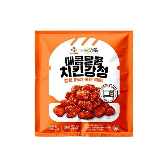 (주)디씽컴퍼니 CJ프레시웨이 X프랭크버거_매콤달콤치킨강정500g x 1개