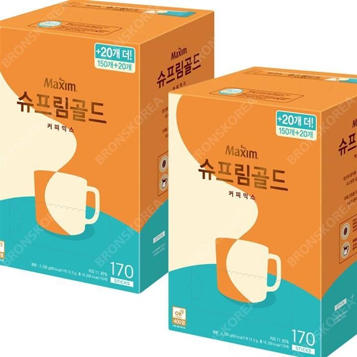 맥심슈프림골드커피170TX2개일회용믹스커피스틱