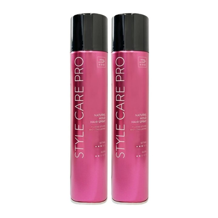 미쟝센 스타일케어 헤어스프레이 내추럴홀드 300ml x2