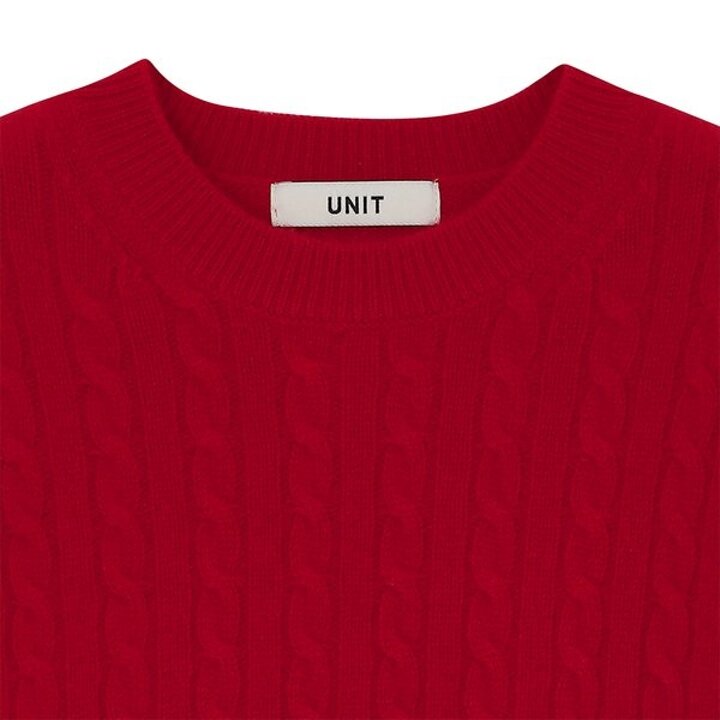 (신세계센텀점)캐시미어 케이블 베이직 크루넥 풀오버 (ZFKKCN103C-RED)