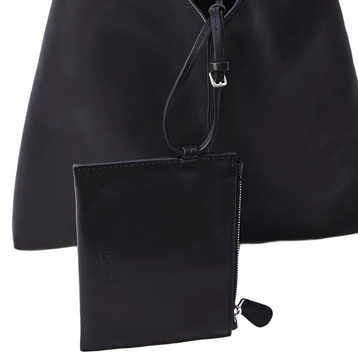 전시상품/더로우 스몰 Bindle Stitch 빈들 스티치 카프스킨 숄더백 블랙 W1873L72BAS