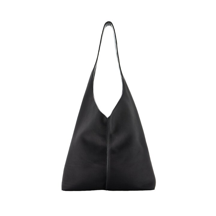 전시상품/더로우 스몰 Bindle Stitch 빈들 스티치 카프스킨 숄더백 블랙 W1873L72BAS