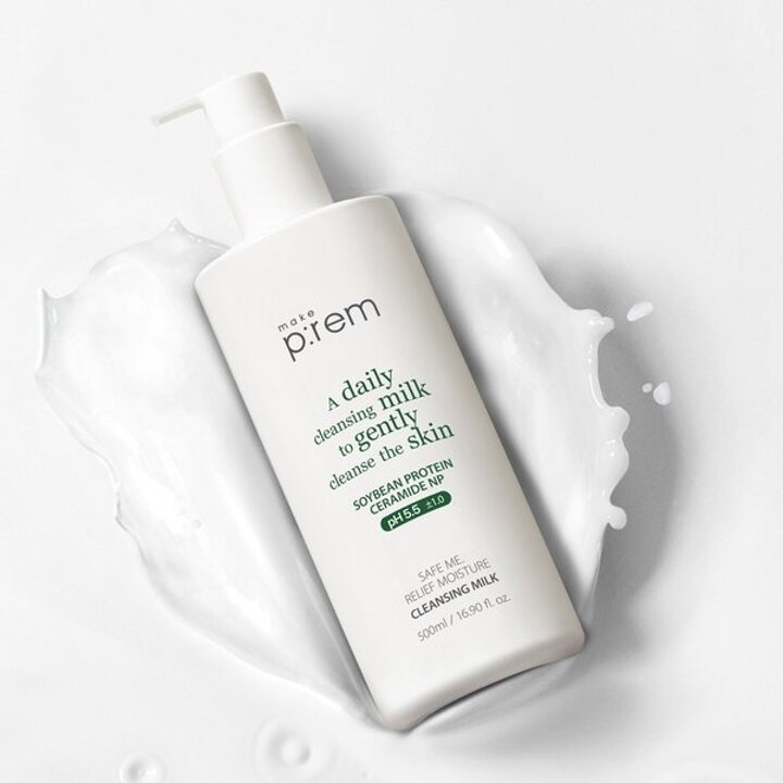 [공식]메이크프렘 세이프 모이스처 클렌징 밀크 500ml [증정]안심팩2매+인테카크림20ml